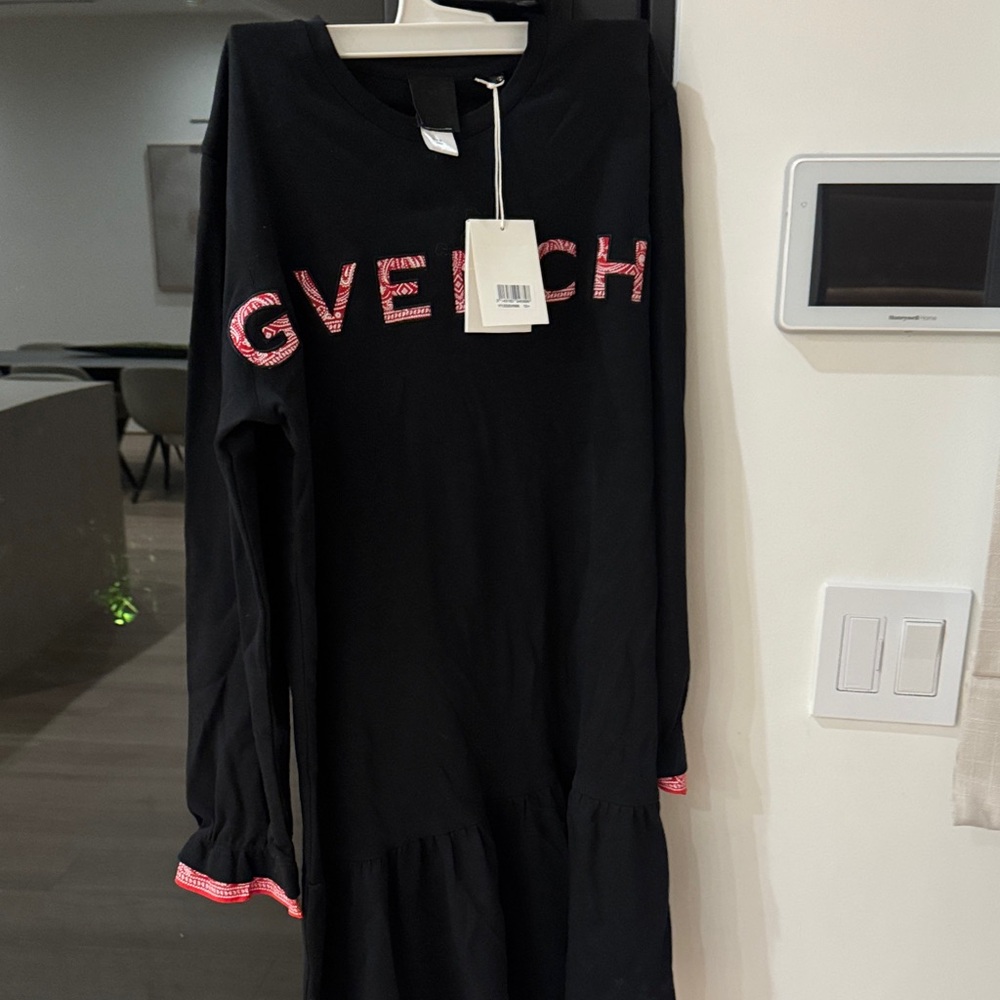 Givenchy Black Dress with Pink Lettering